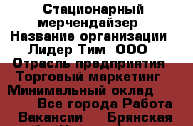 Стационарный мерчендайзер › Название организации ­ Лидер Тим, ООО › Отрасль предприятия ­ Торговый маркетинг › Минимальный оклад ­ 23 000 - Все города Работа » Вакансии   . Брянская обл.,Новозыбков г.